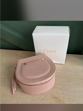 Fashion Jewelry Blush Pink Pebbled Travel Jewelry Case